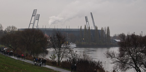 Werderstadion im Nieselregel Werderstadion im Nieselregel